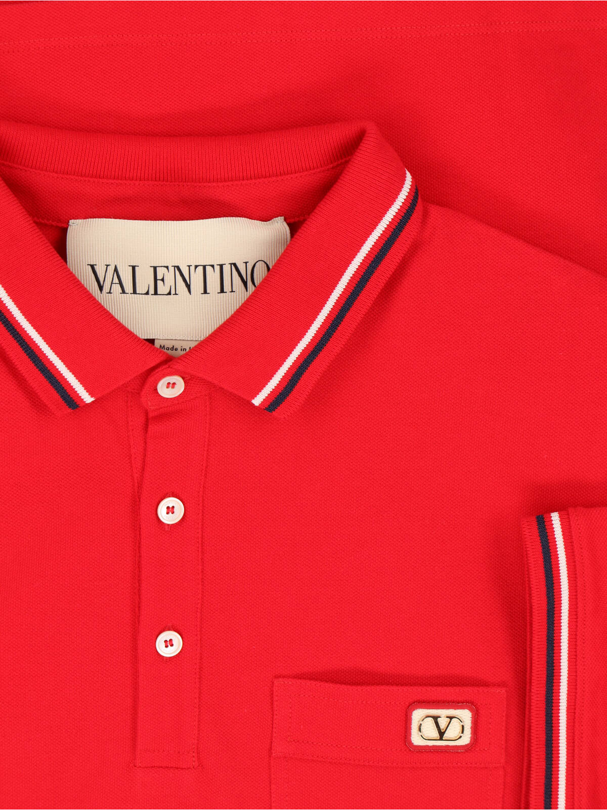 "VLogo Signature" Polo Shirt Red