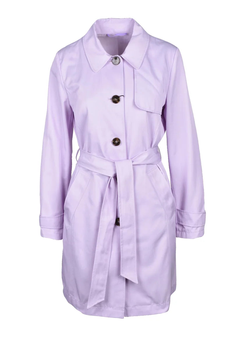 Purple Madeleine Cotton Polyester Women Raincoat