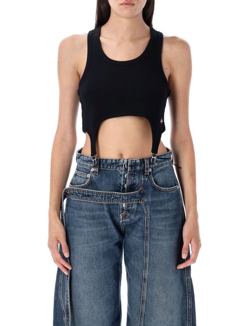 Ribbed "Lingerie" Crop Top