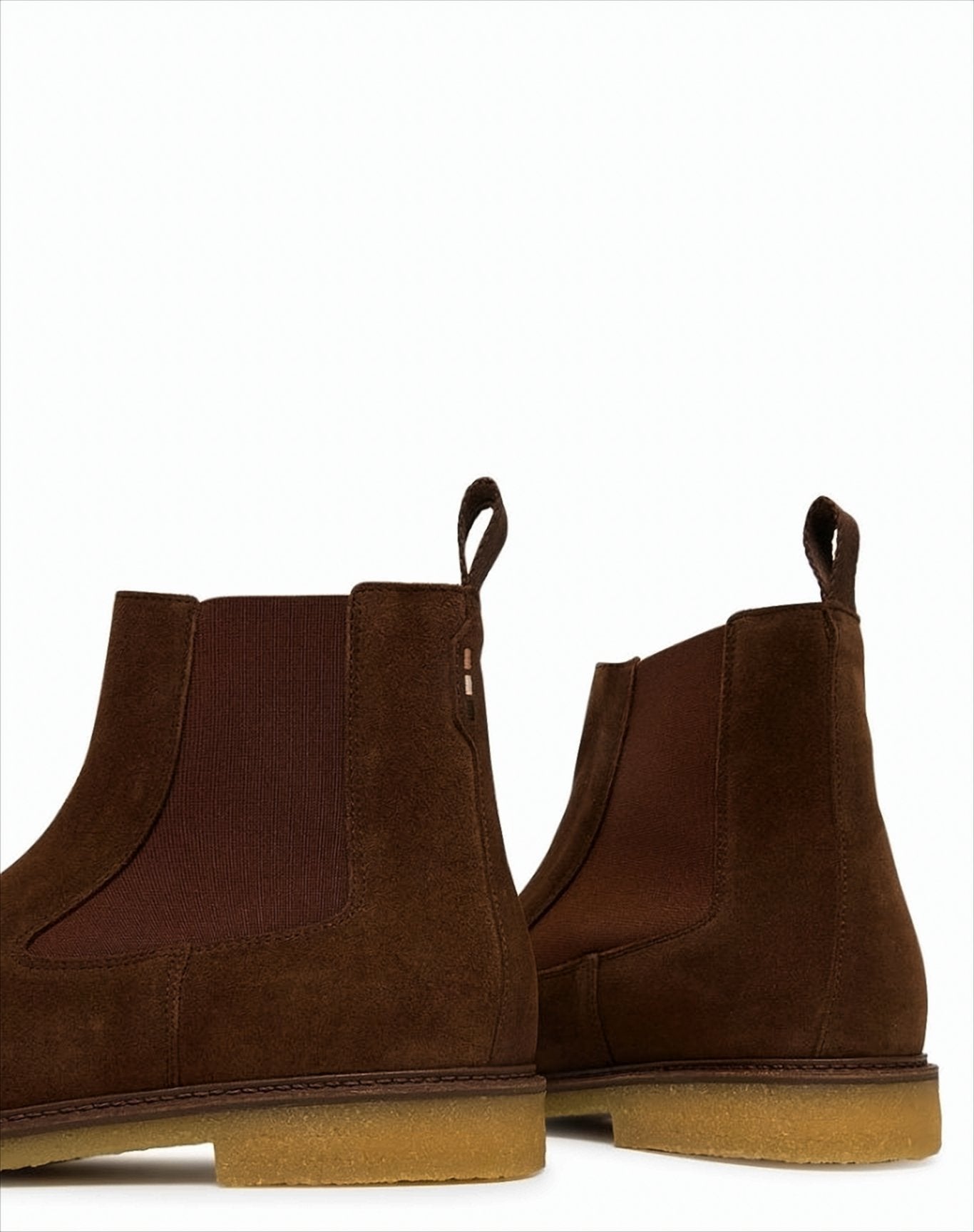 Brown Suede Ankle Boots With Flexible Design