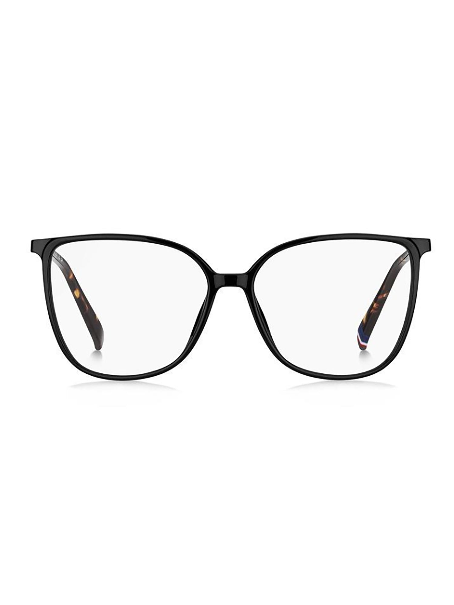 Rectangular Optical Frames with Tortoiseshell Tips by Tommy Hilfiger