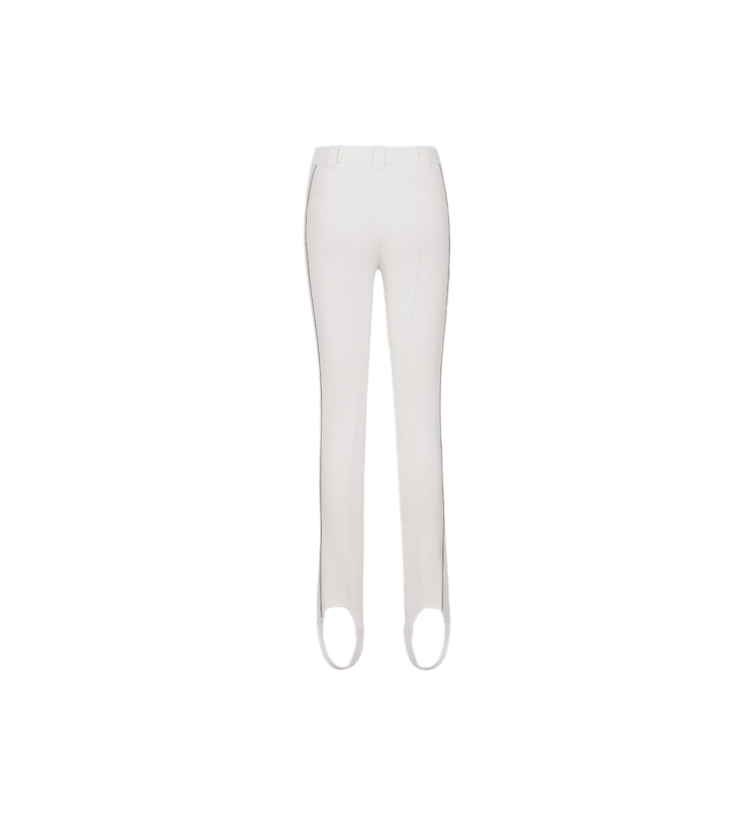 White Slim-Fit Side Stripe Logo Pants