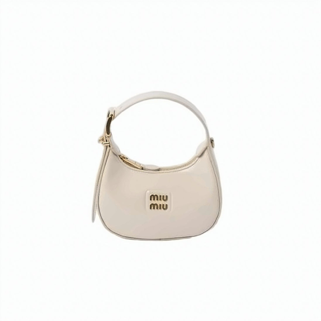 Structured White Shoulder Bag