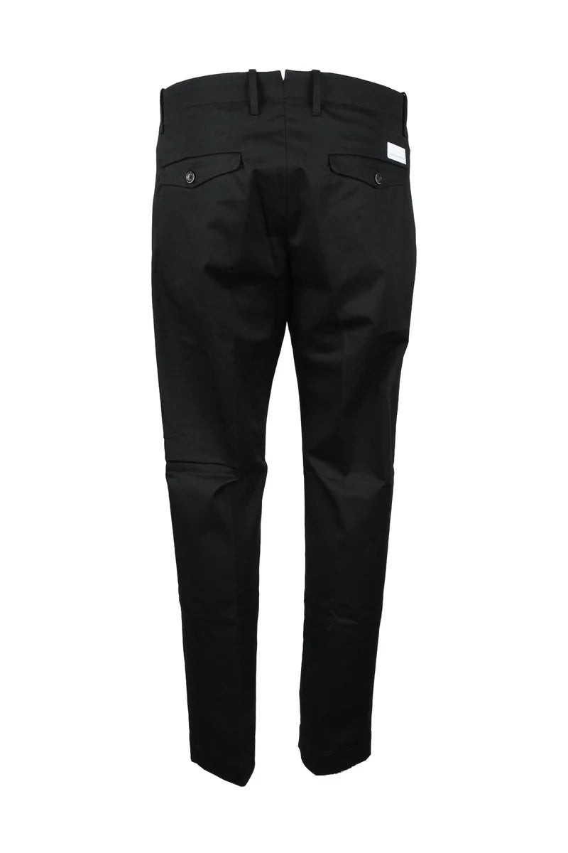Cotton Stretch Trousers - Black