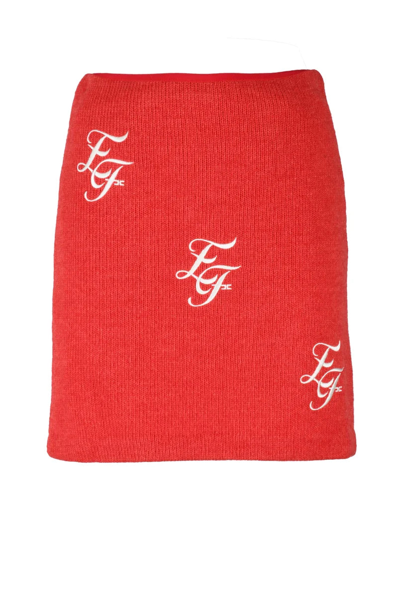 Knit Skirt - Red