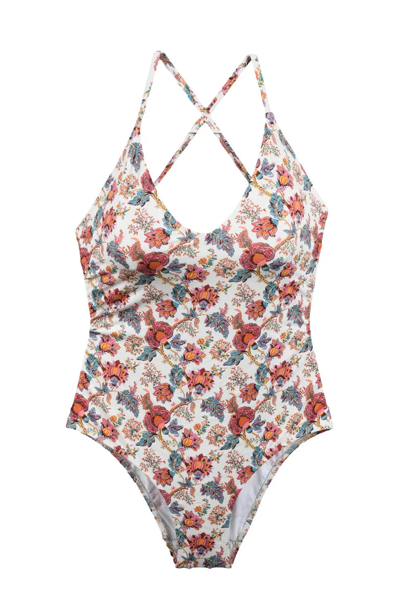 One-Piece Floral Print Swimsuit