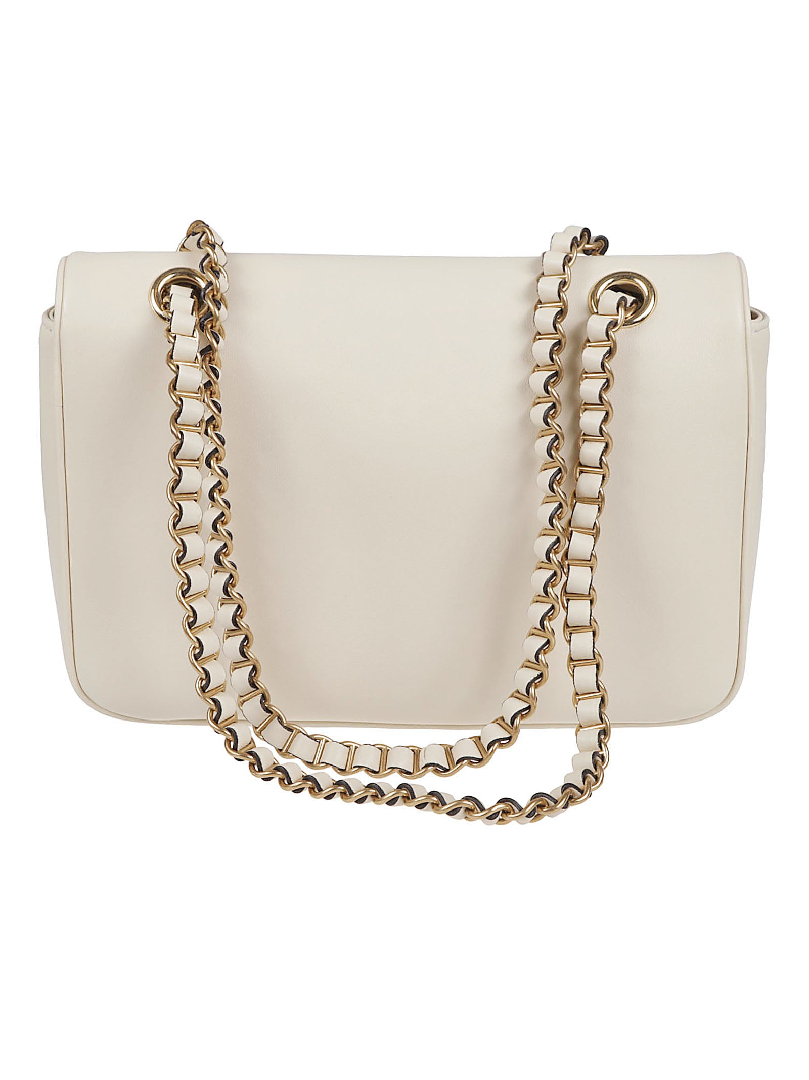 Medium White Nappa Leather Djuna Bag