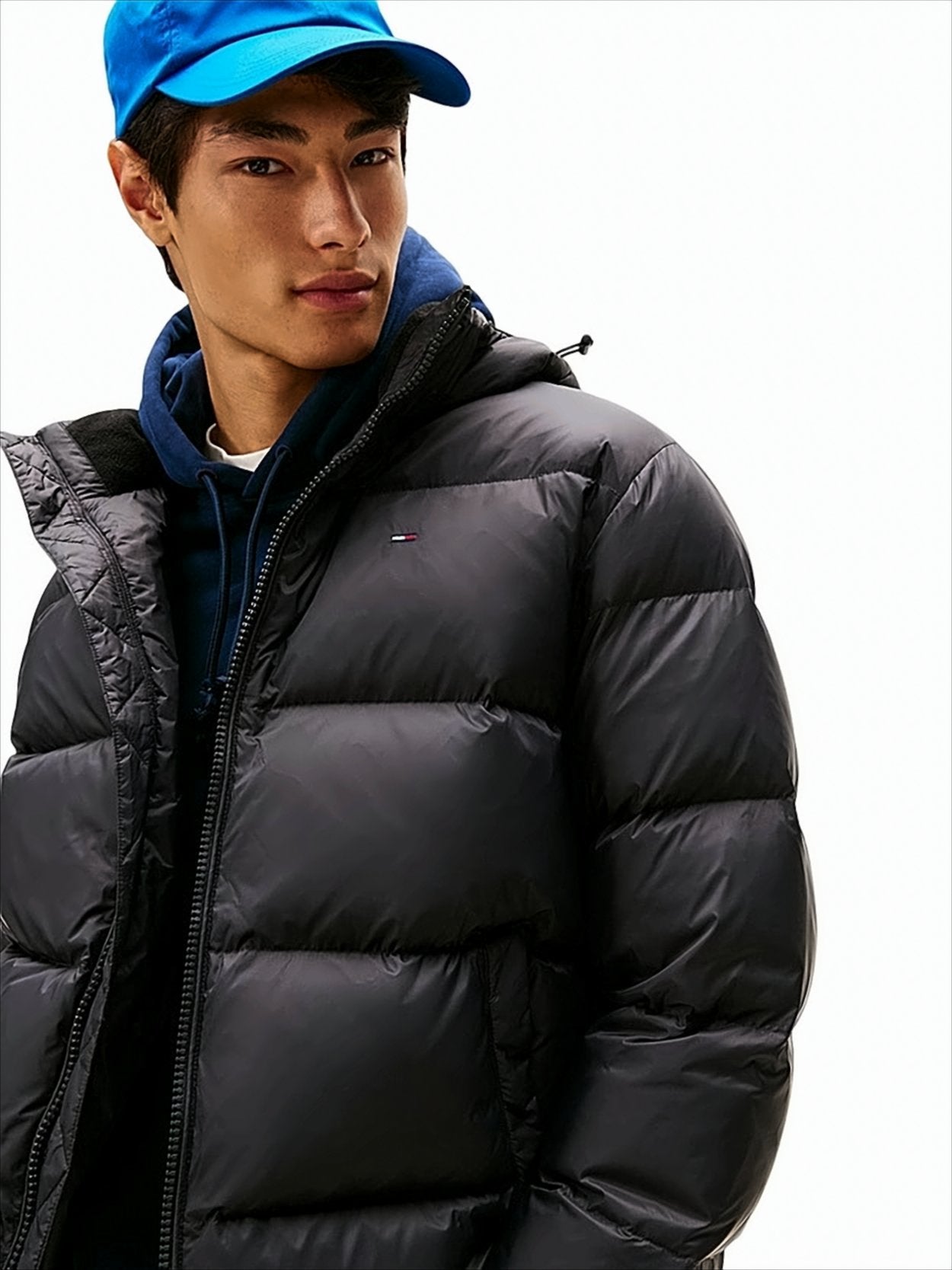 Water-Repellent Down Jacket With Removable Hood