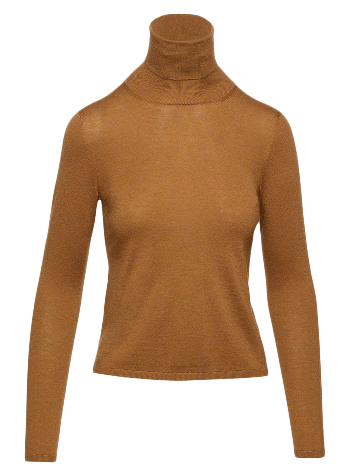 Fitted Turtleneck Sweater With High Neckline