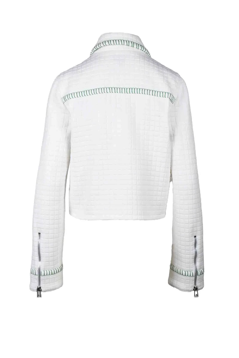 Matelassé Jacket Polyamide Cotton - White