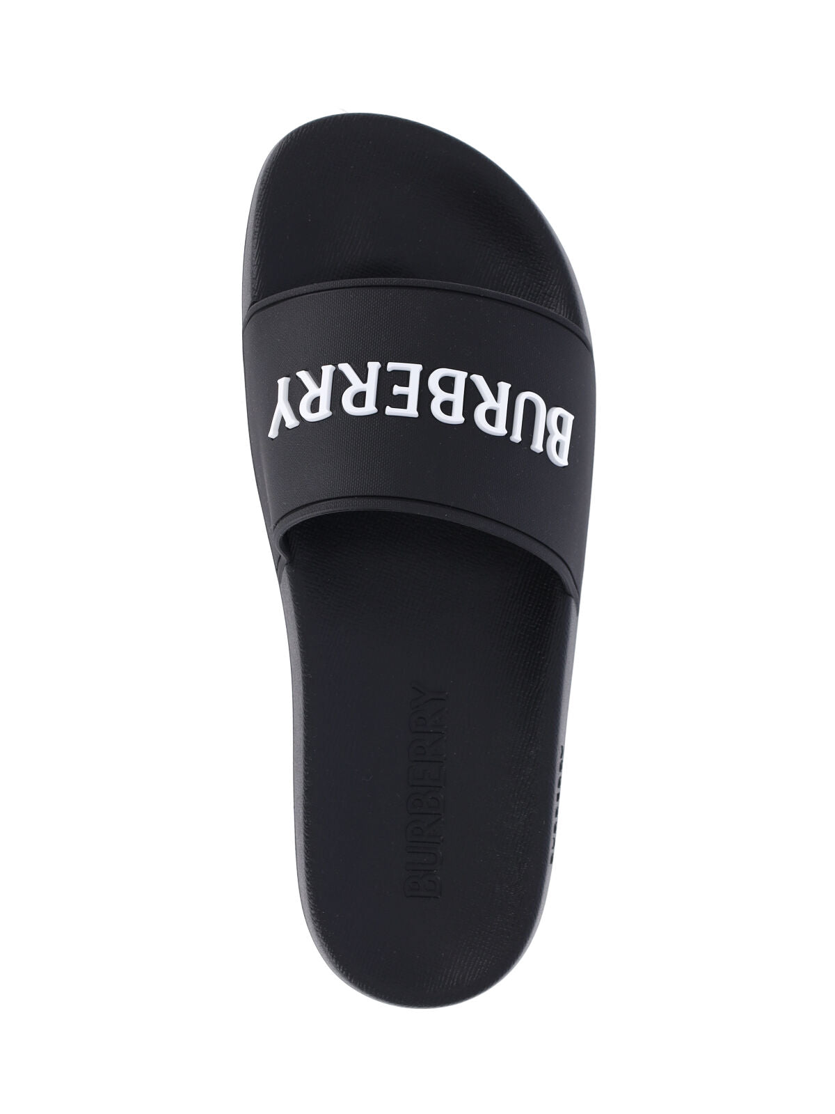 Black Logo Rubber Slides