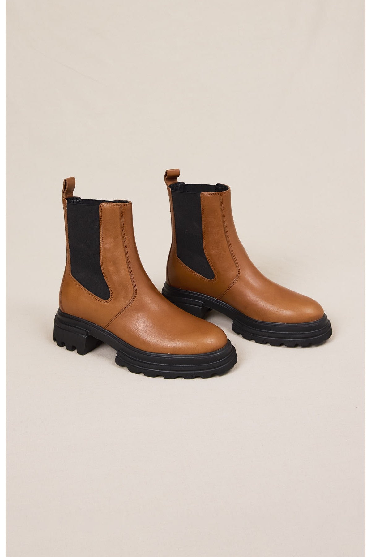 Brown Calfskin Ankle Boots