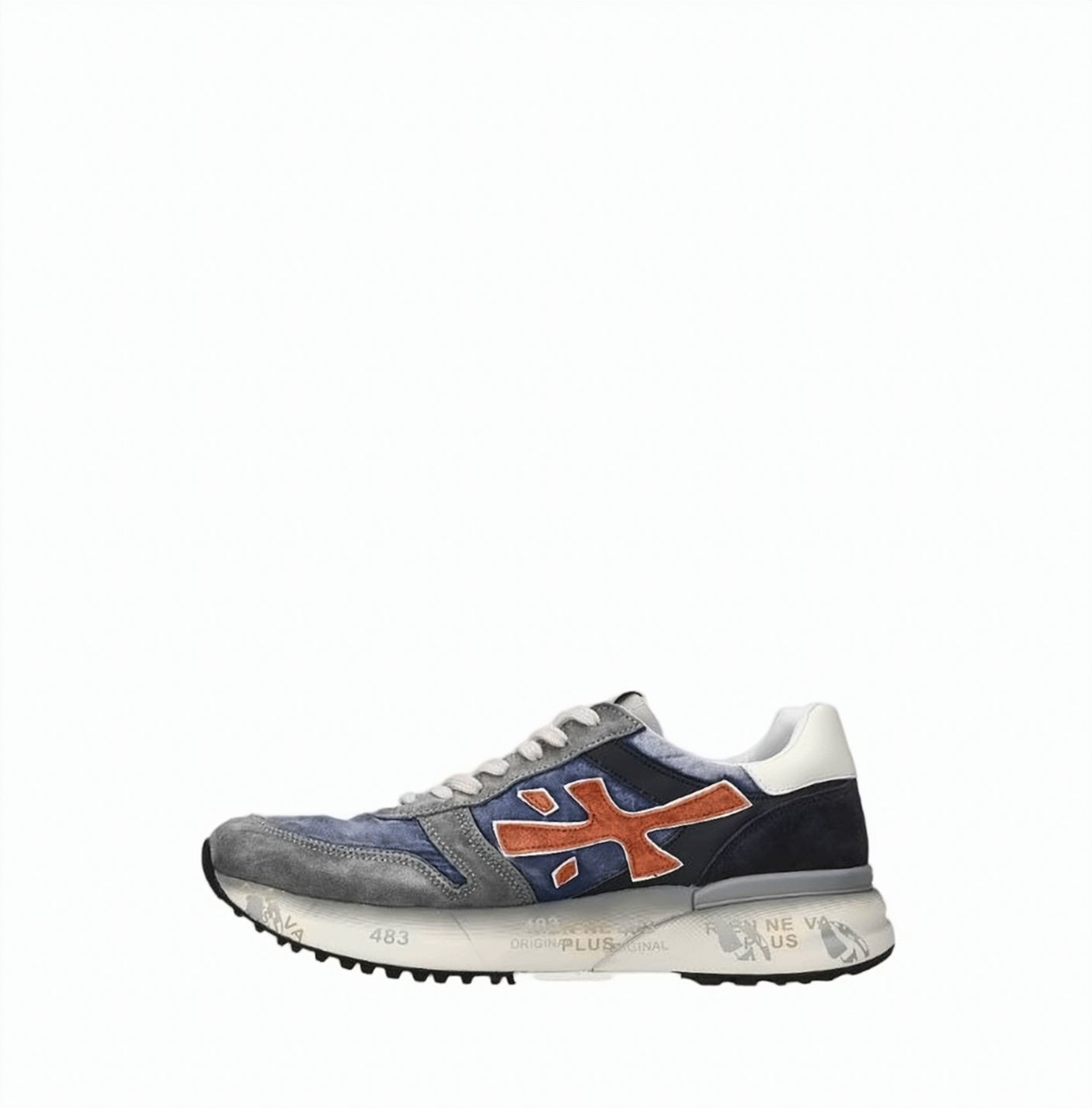 Suede Trim Lace Up Sneakers