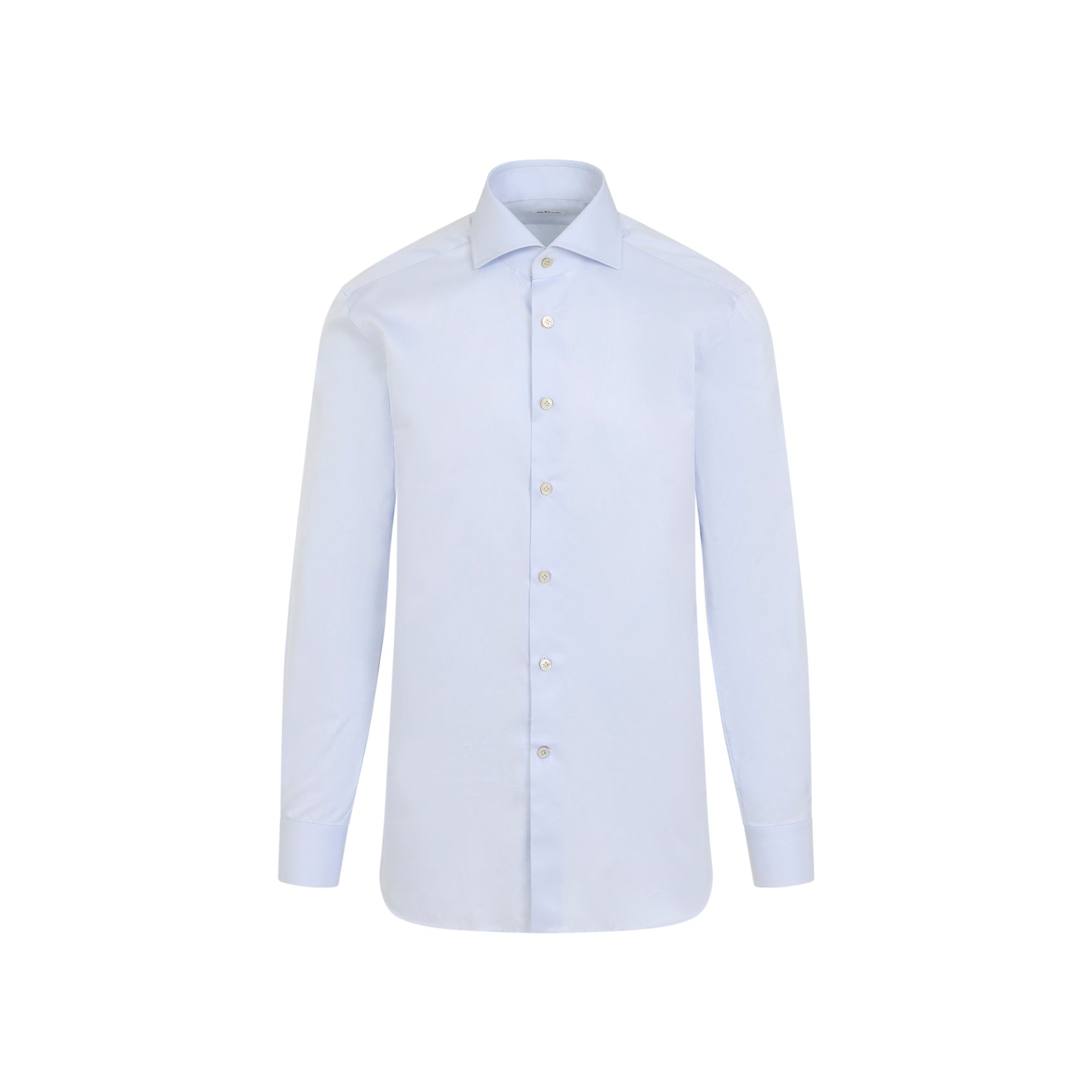 Blue Cotton Button-Up Shirt