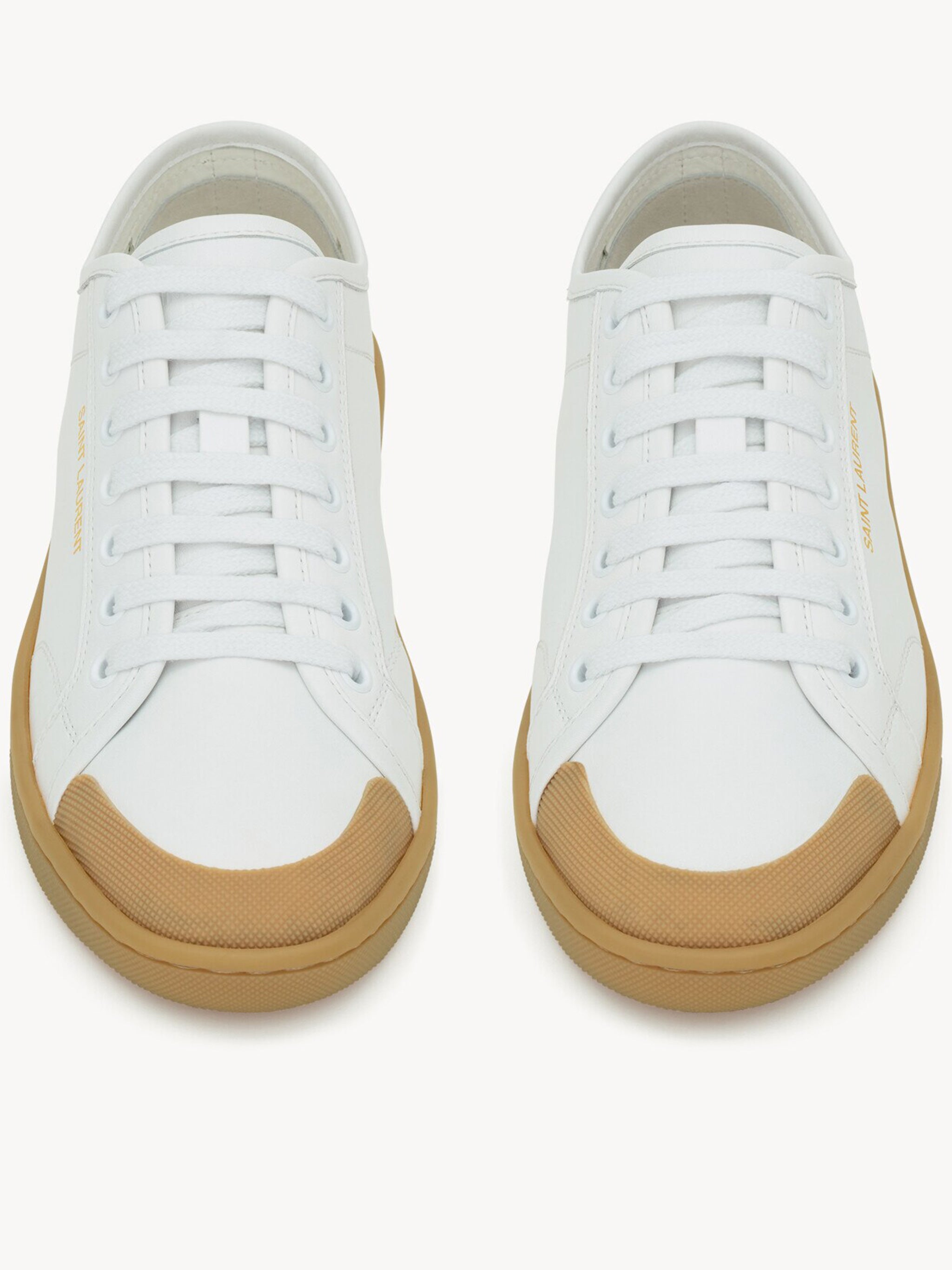 White Gym Low-top Leather Sneakers