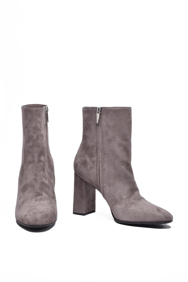 Suede Ankle Boot - Grey