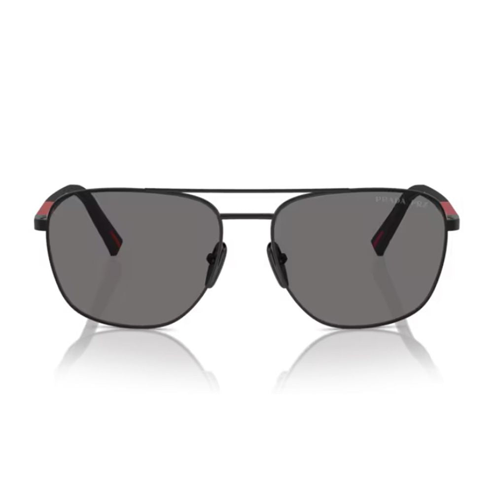 Ps 54Zs Pilot-Shape Matte Black Metal Sunglasses