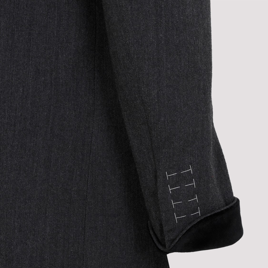 Charcoal Gray Wool Long Jacket