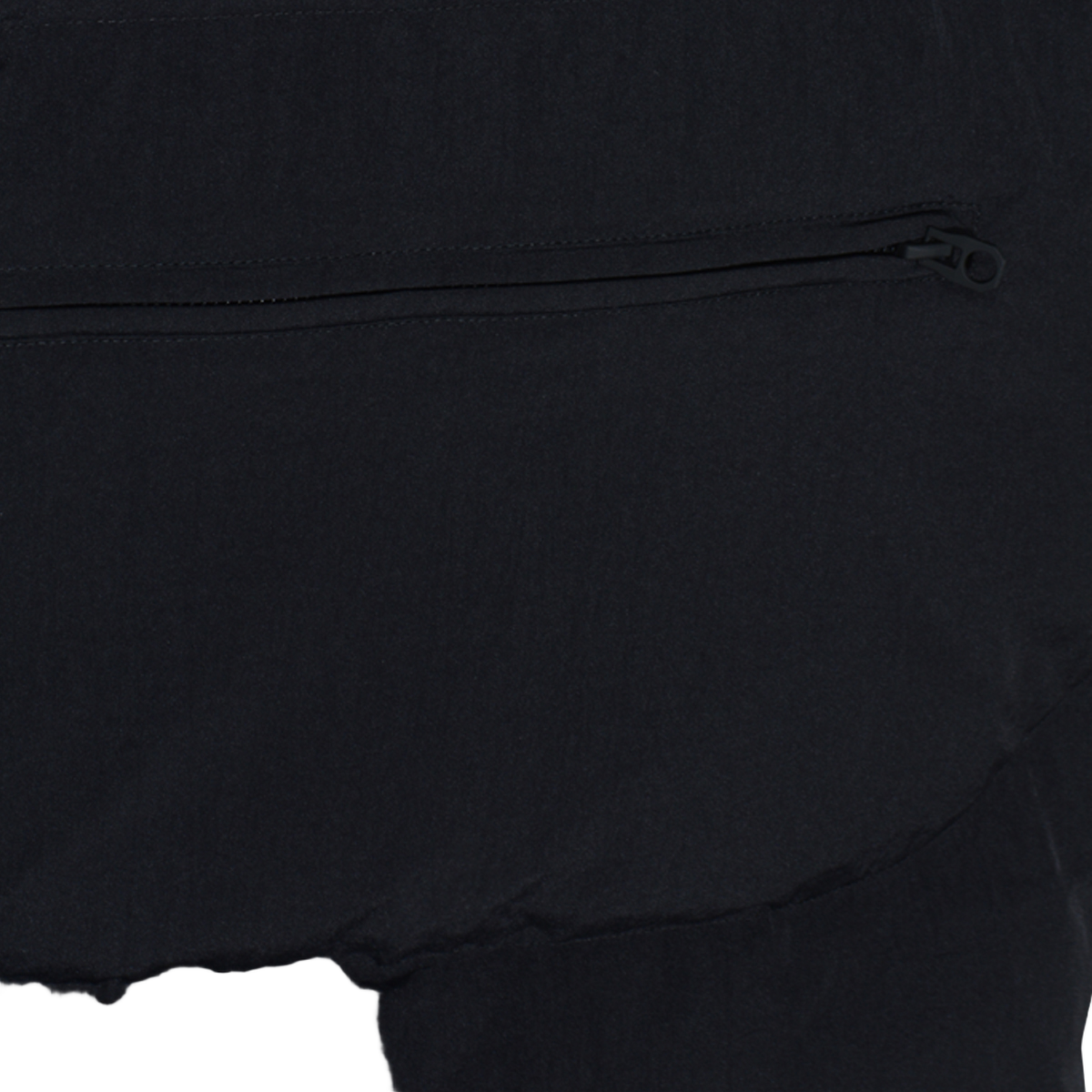 Padded Black Vest with High Collar