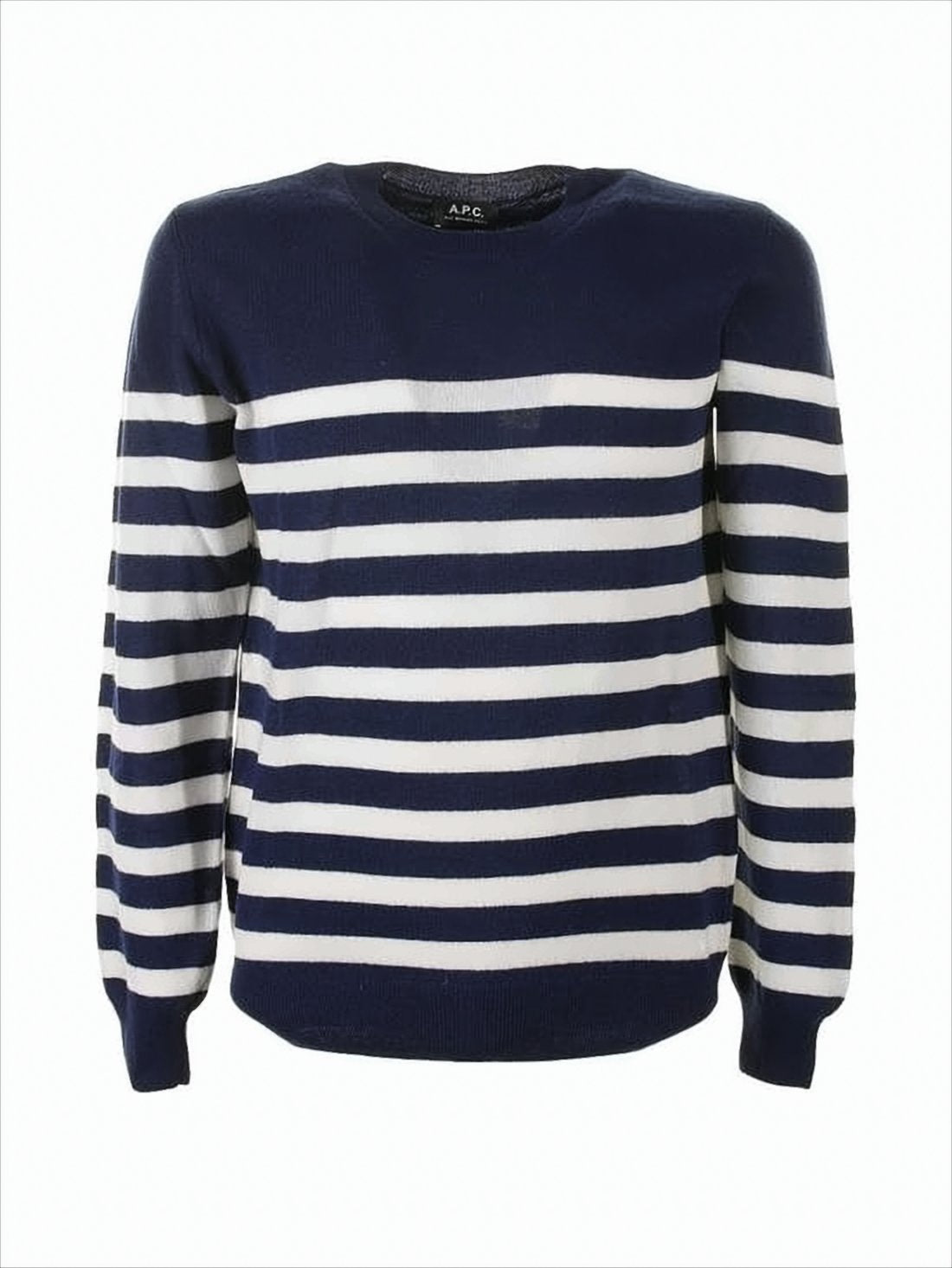 Horizontal Stripe Pattern Cotton Sweater