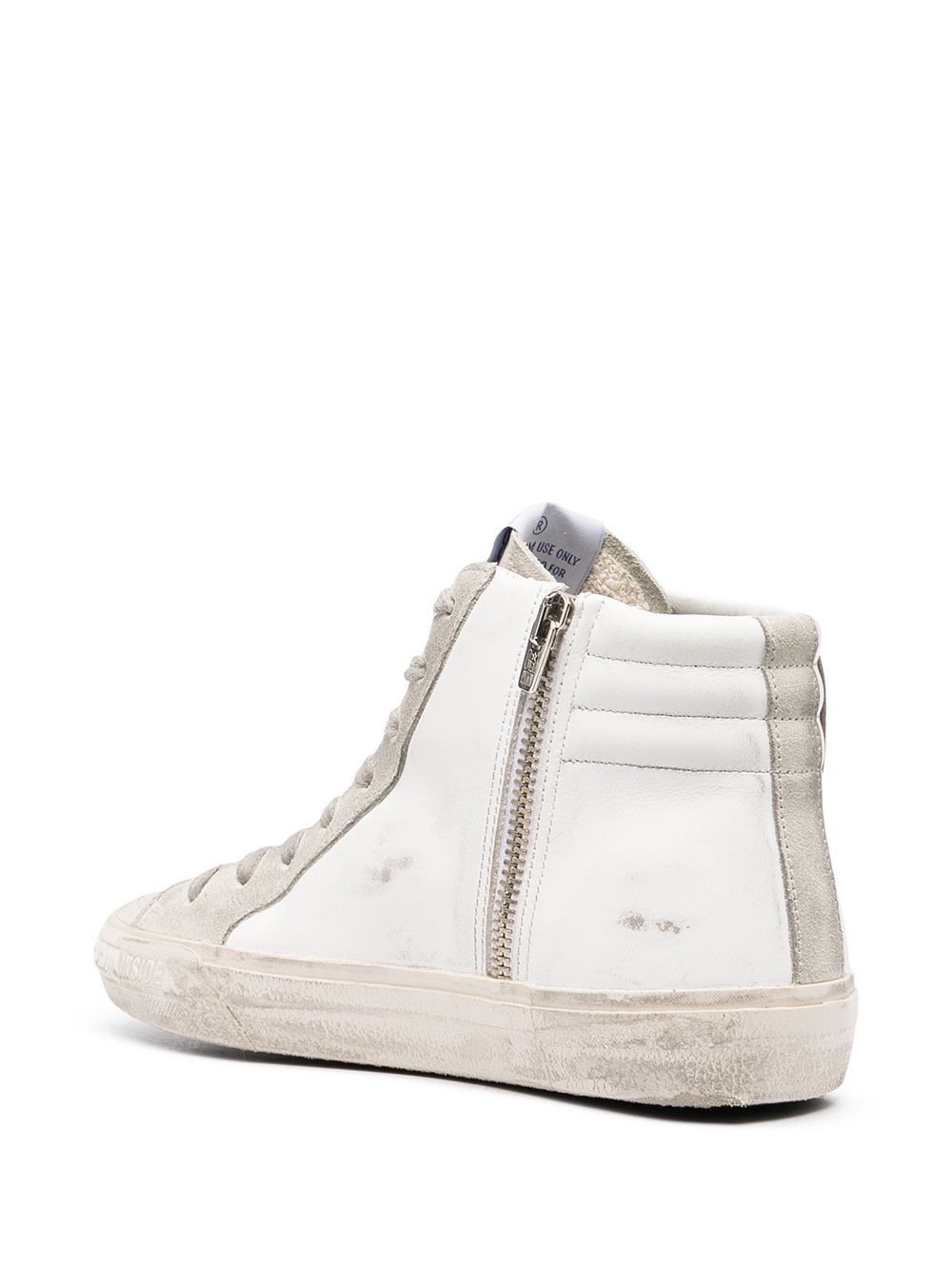 High-Top Sneakers with Vintage Distressing