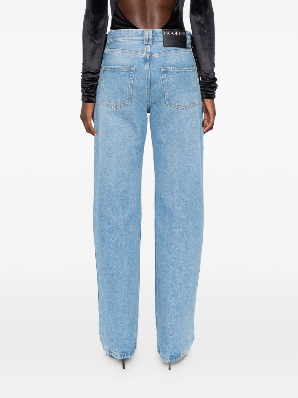 Light Blue Straight-Leg Jeans