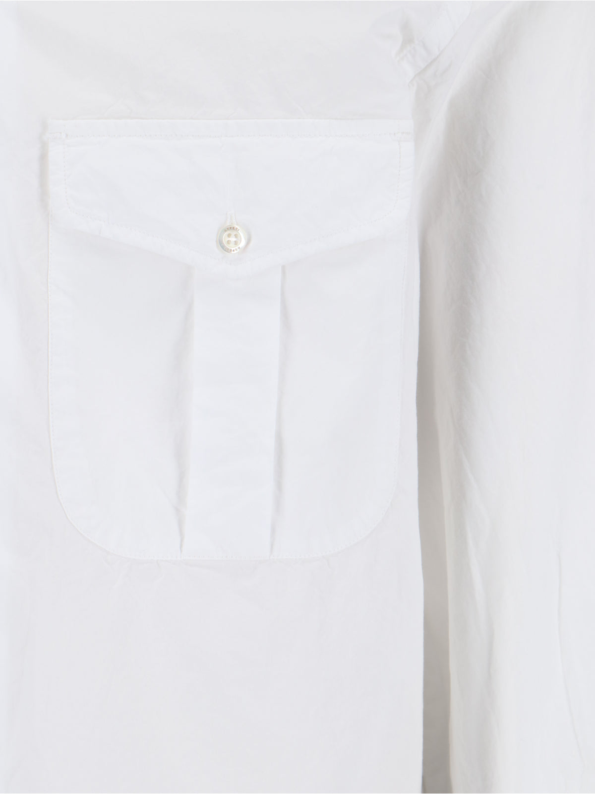 White Button-Down Shirt with Structured Collar