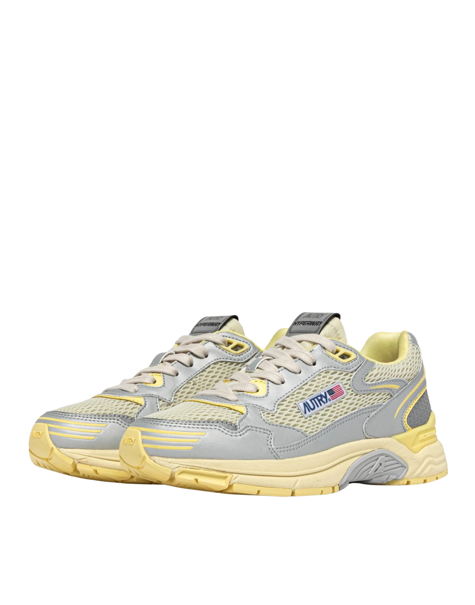 Hyperway Women’s Silver/Lemon Sneakers