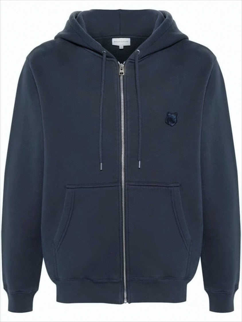 Zip-Up Hoodie With Drawstring Hood And Embroidered Logo