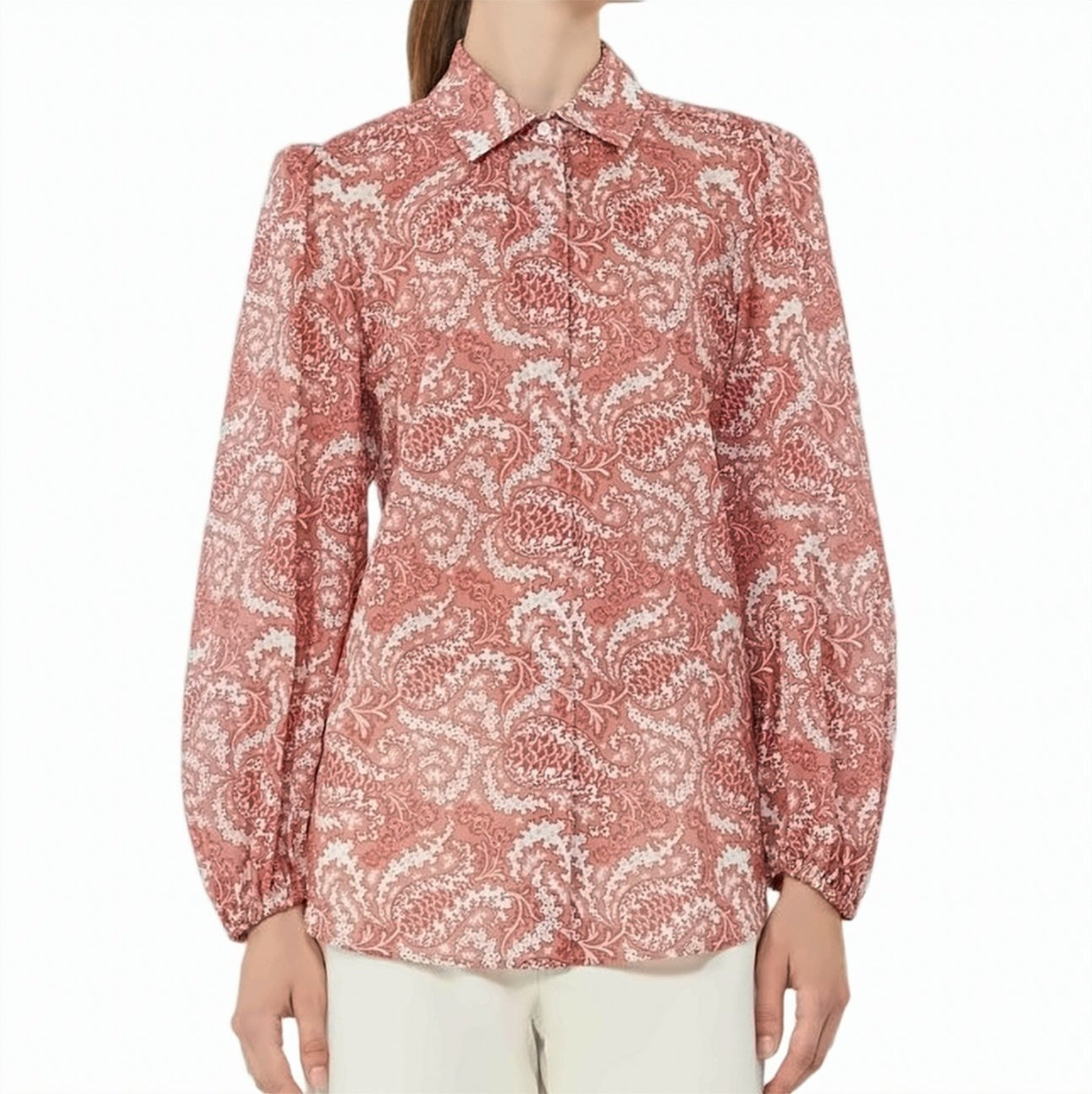 Pure Cotton Voile Puff Sleeve Shirt