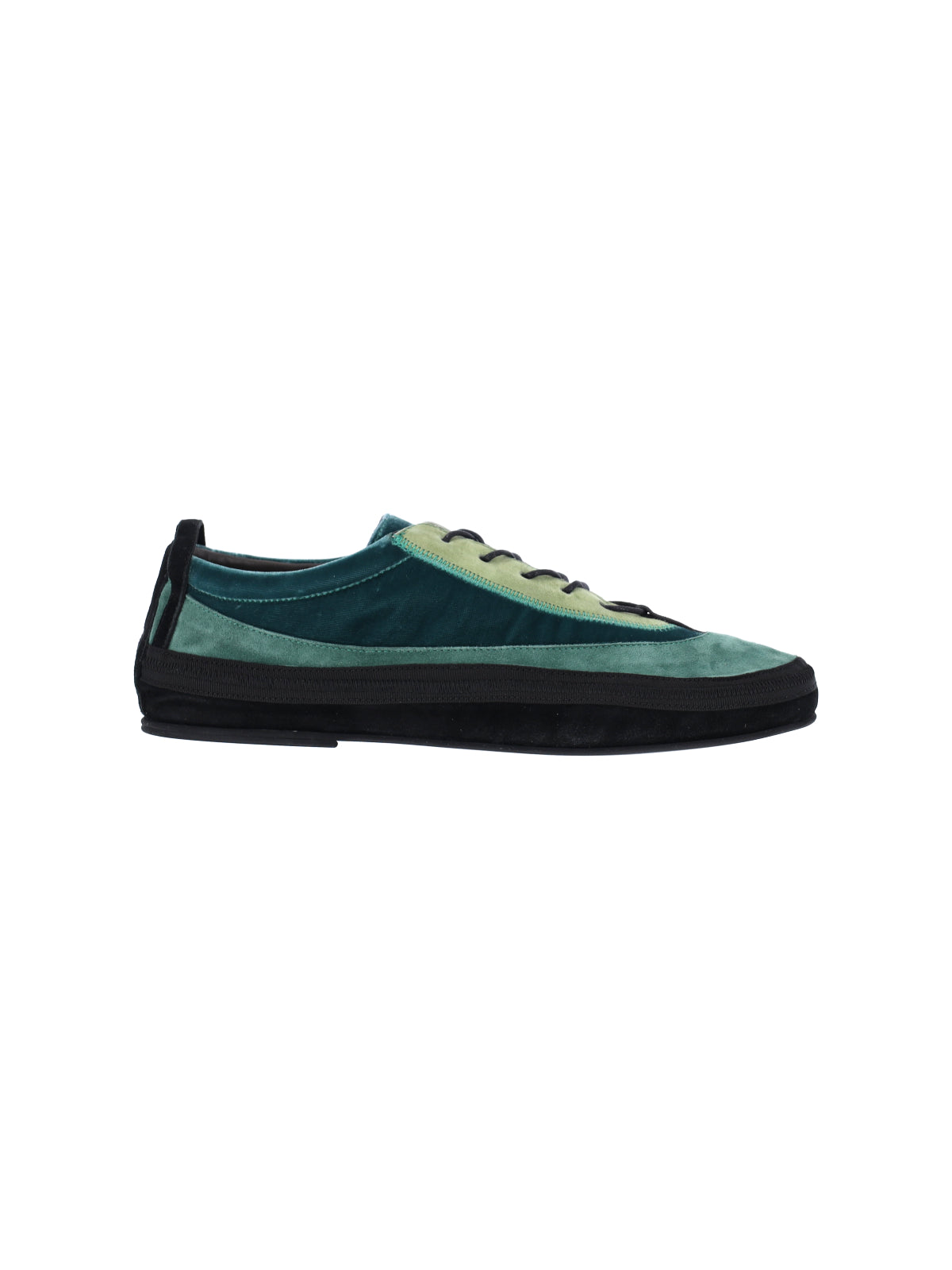 Green Heitt Suede Low-Profile Sneakers