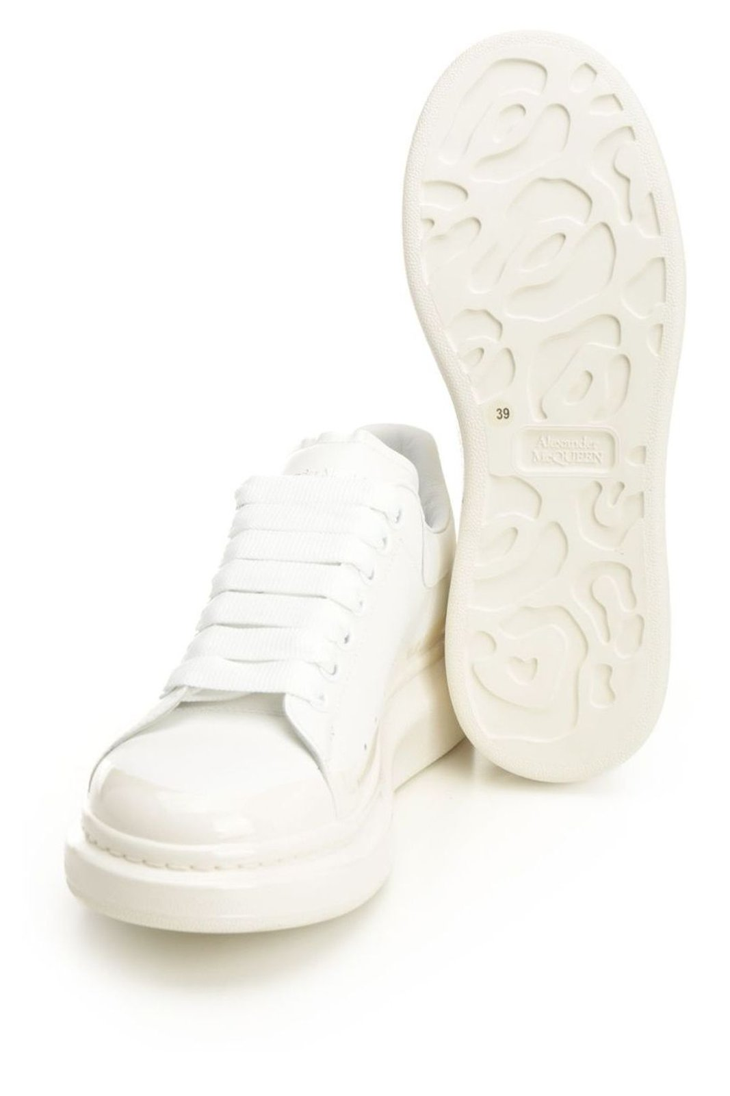 Low-Top Sneaker with Smooth Leather Upper and Elevated Sole