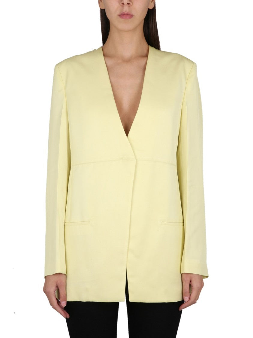 V-Neck Jacket With Concealed Closure