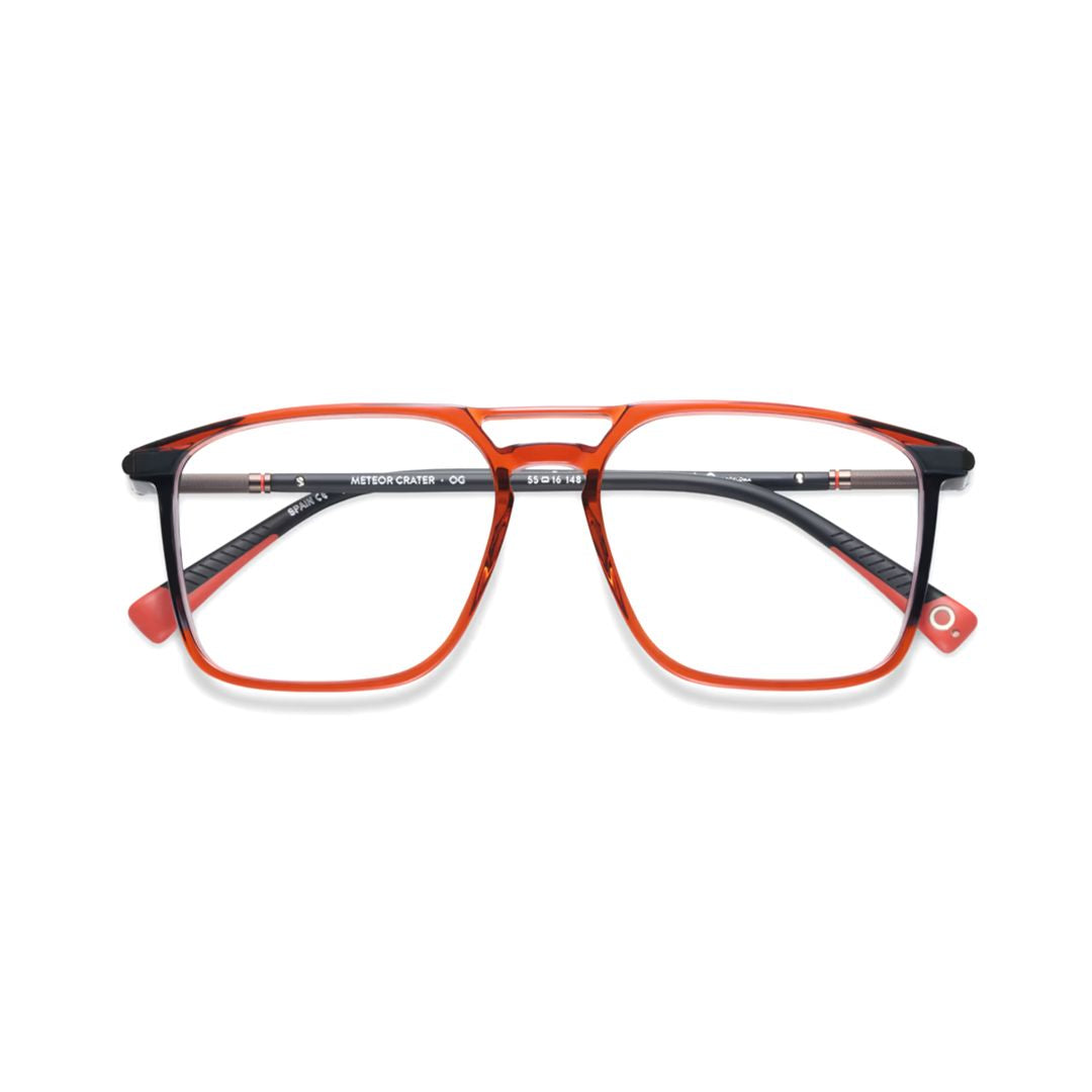 Meteor Crater Bold Square Frame Eyeglasses with Gradient Detail