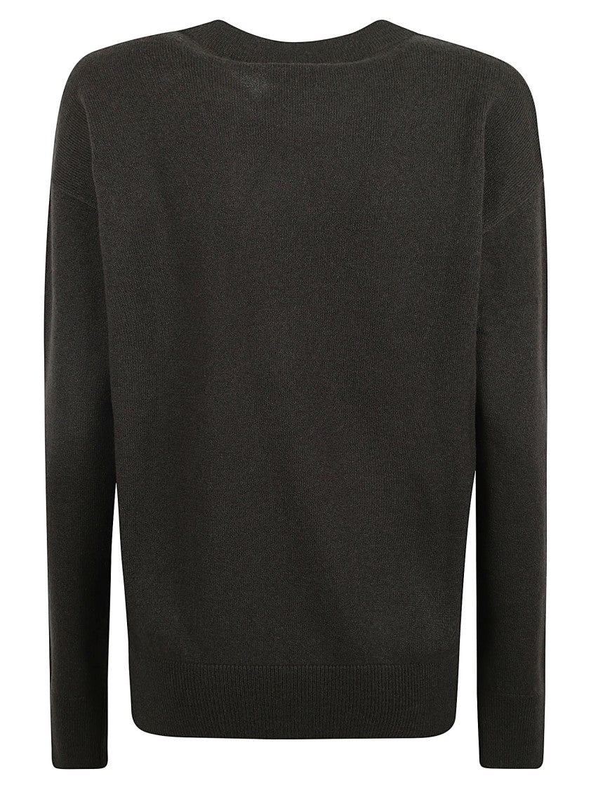Asymmetrical Black Cashmere Sweater