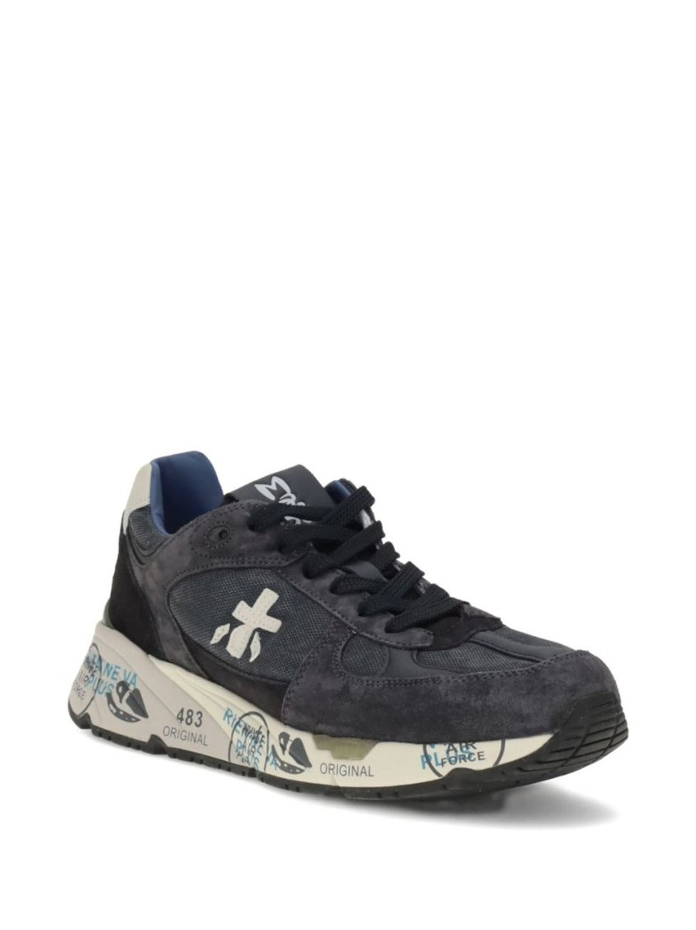 Contemporary Black Sneakers With Suede