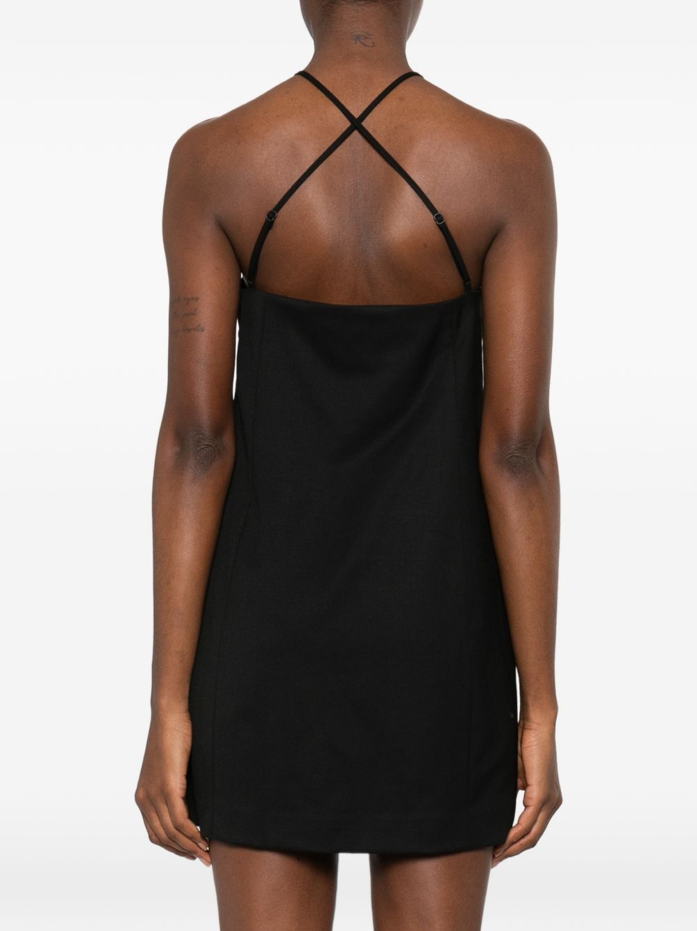 Black Mini Dress With Halter Neckline