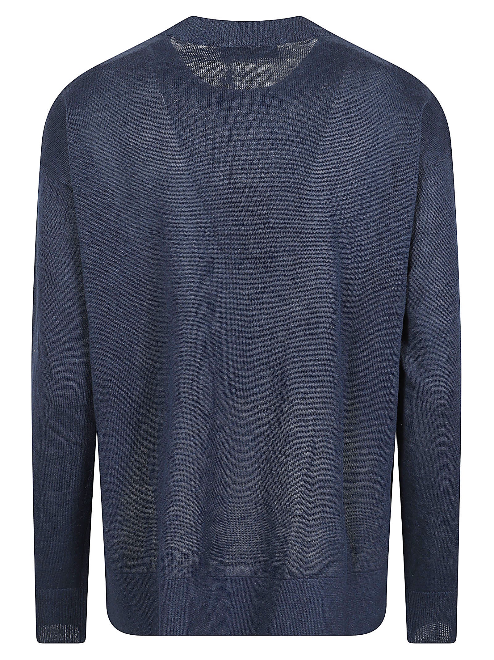 Relaxed Fit Semi-Sheer Linen Top with Ribbed Details