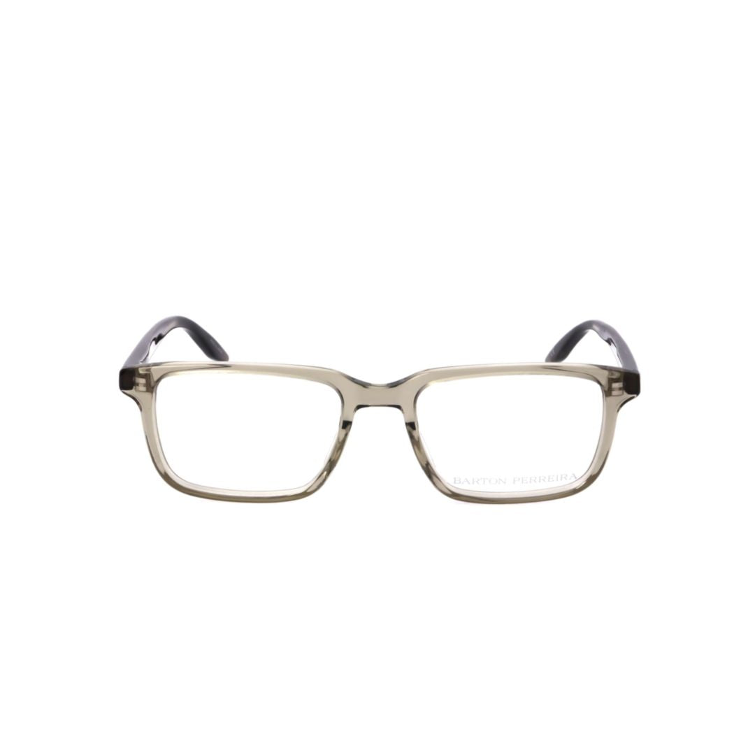 Bp5023 481ey Translucent Rectangular Frame Eyeglasses with Tortoiseshell Temples