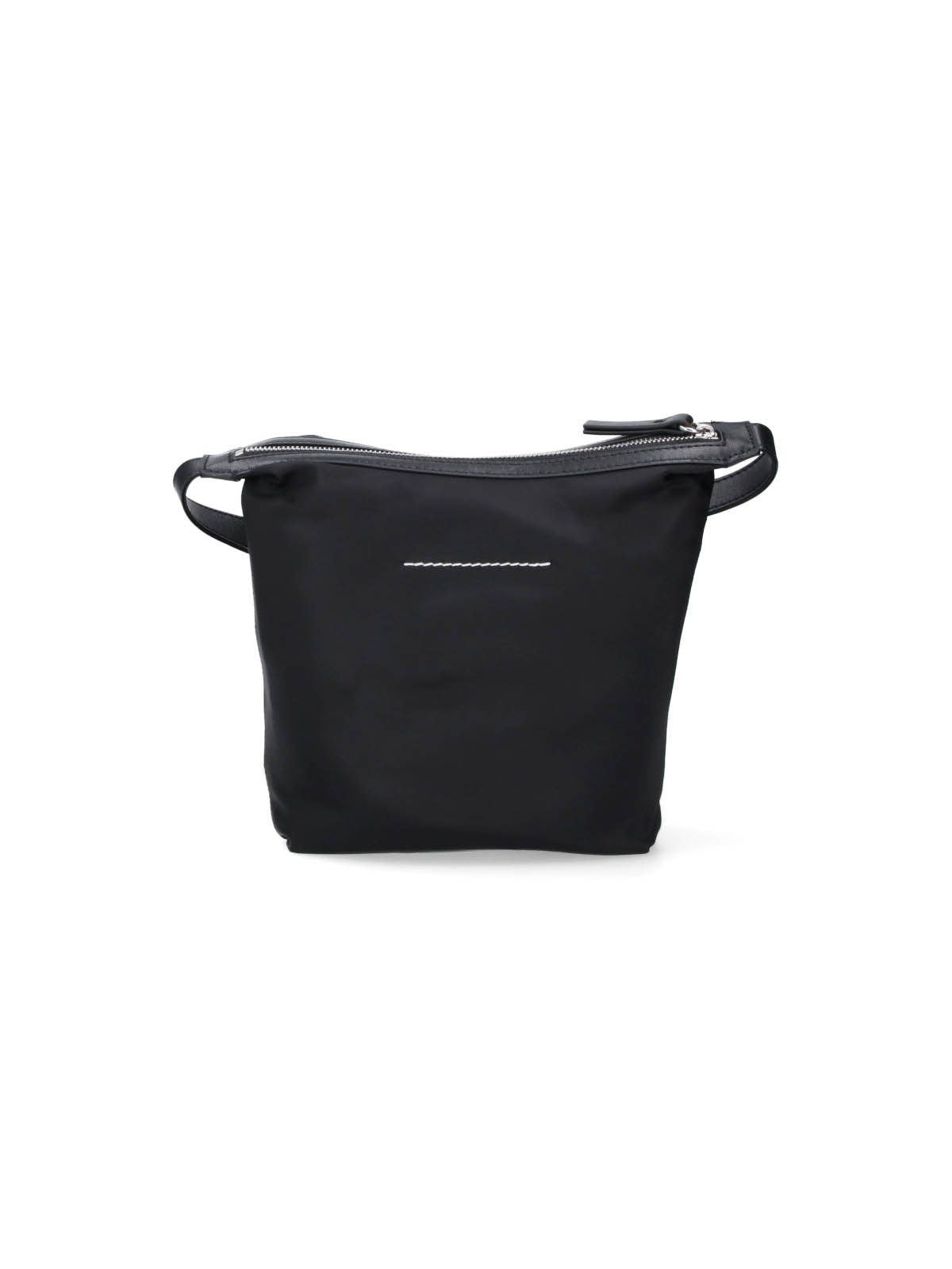Black Minimalist Rectangular Zip Crossbody Bag