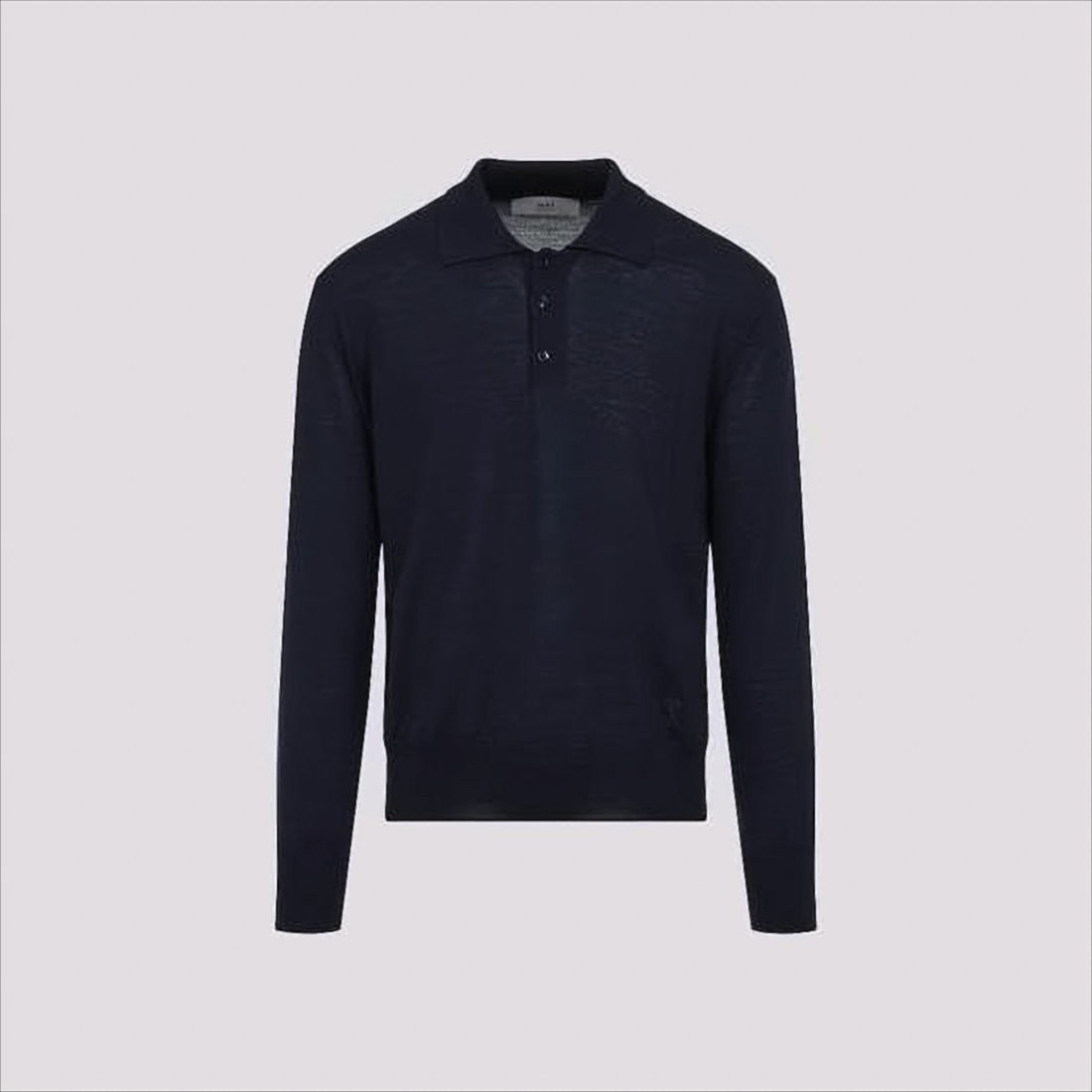 Long-Sleeve Polo Shirt in Fine Merino Wool
