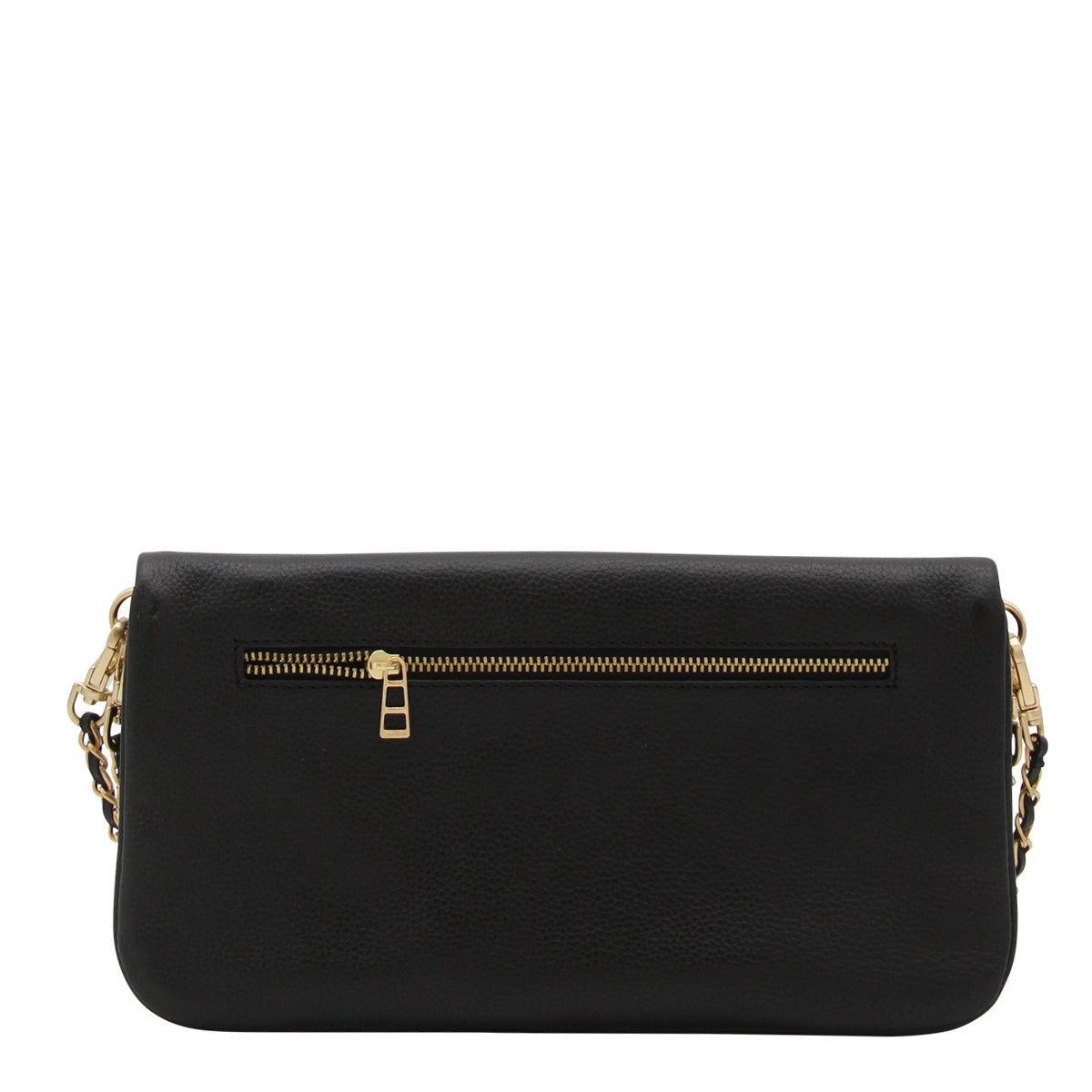 Black And Gold Leather Shoulder Bag
