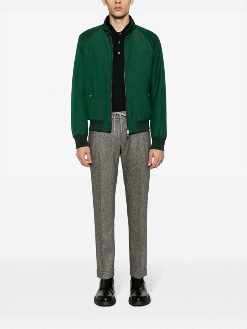 Rich Green Baracuta Bomber Jacket with Flap Pockets