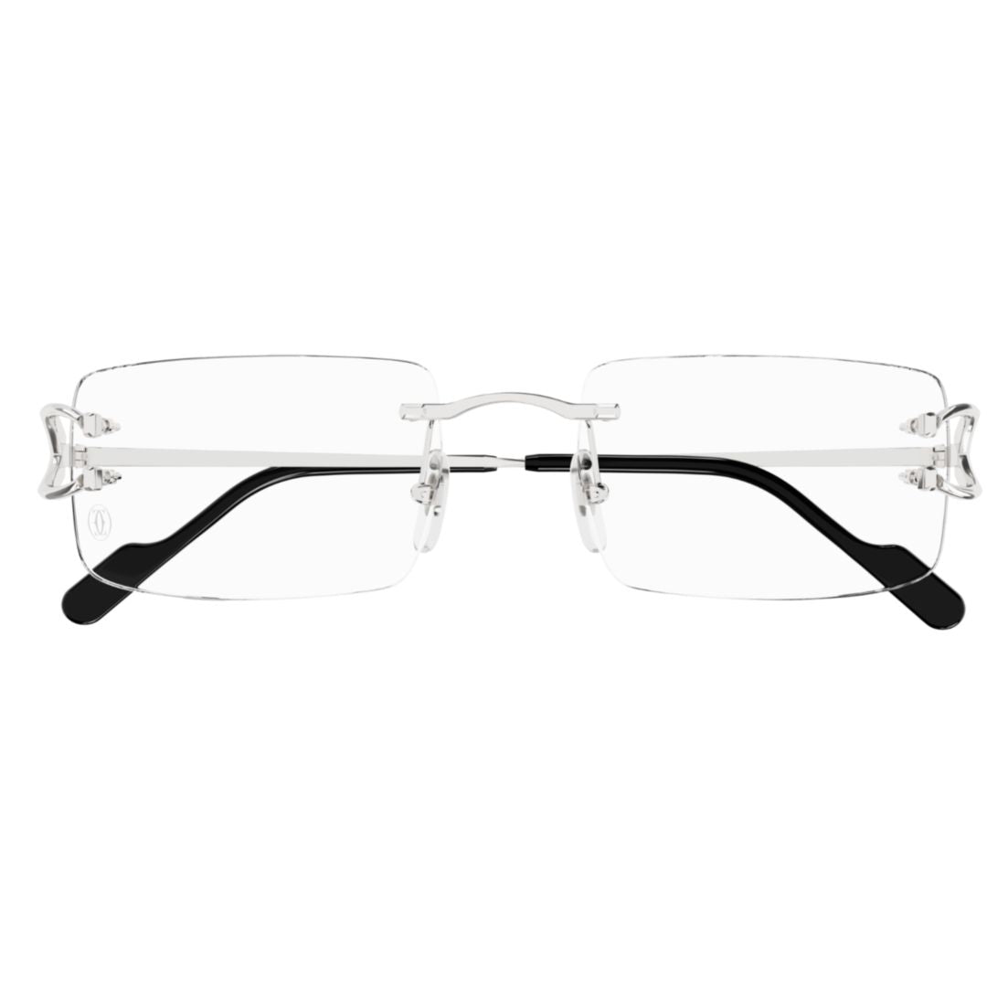 Rimless Rectangular Eyeglasses With Distinctive Metal Detail