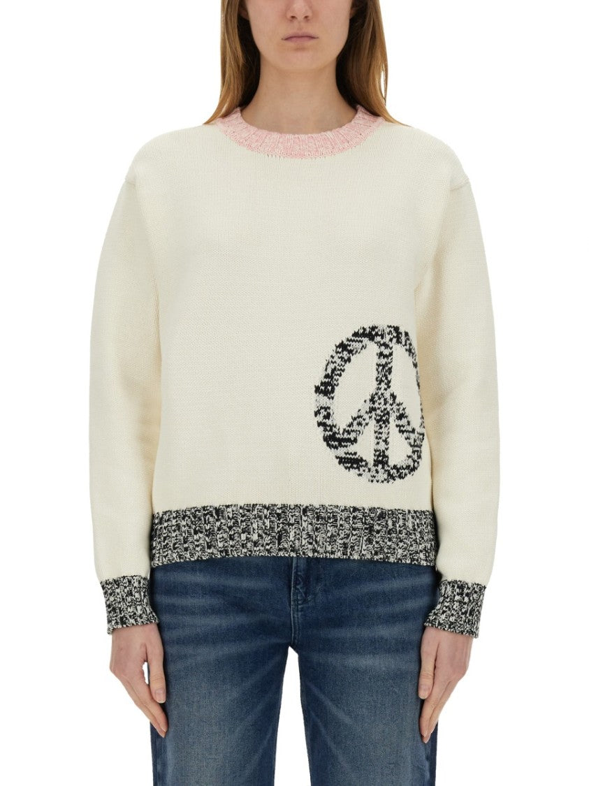 Relaxed Fit Sweater With Unique Inlay Pattern