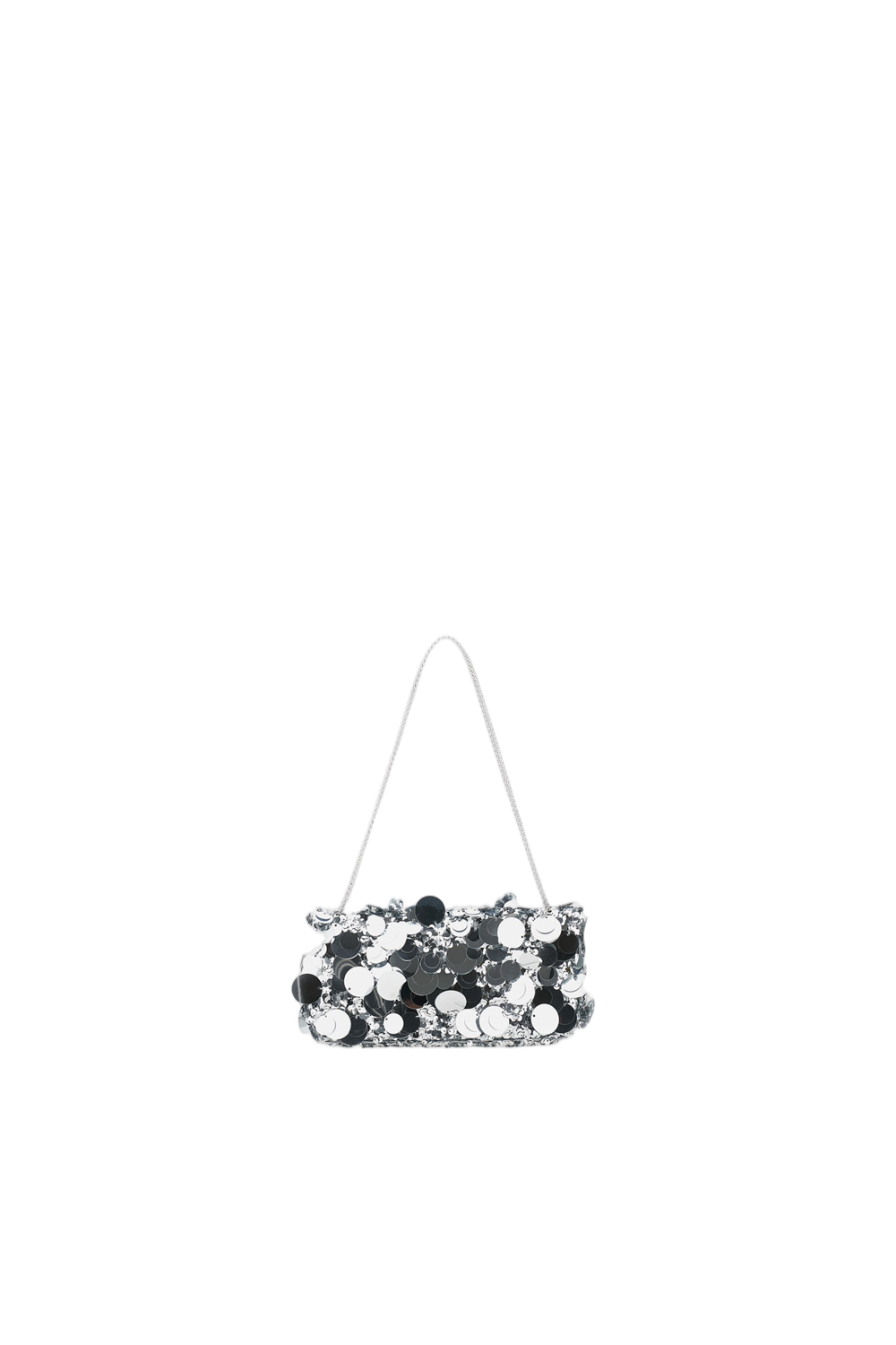 Silver Sequined Shoulder Bag