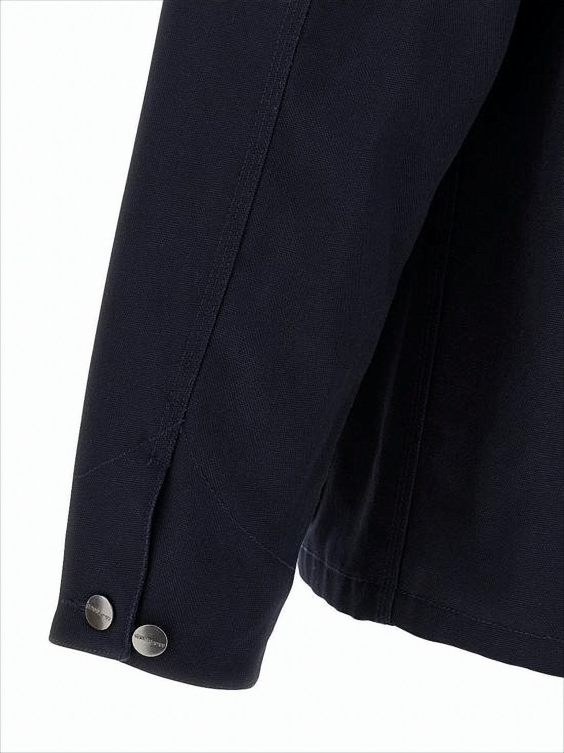 Sturdy Button-Up Coat With Corduroy Collar