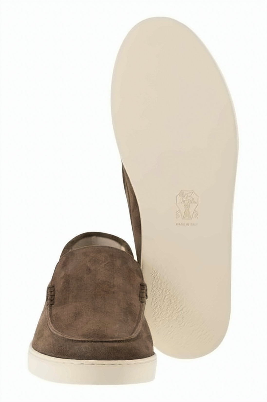 Chevron Pattern Suede Slip-On Sneakers