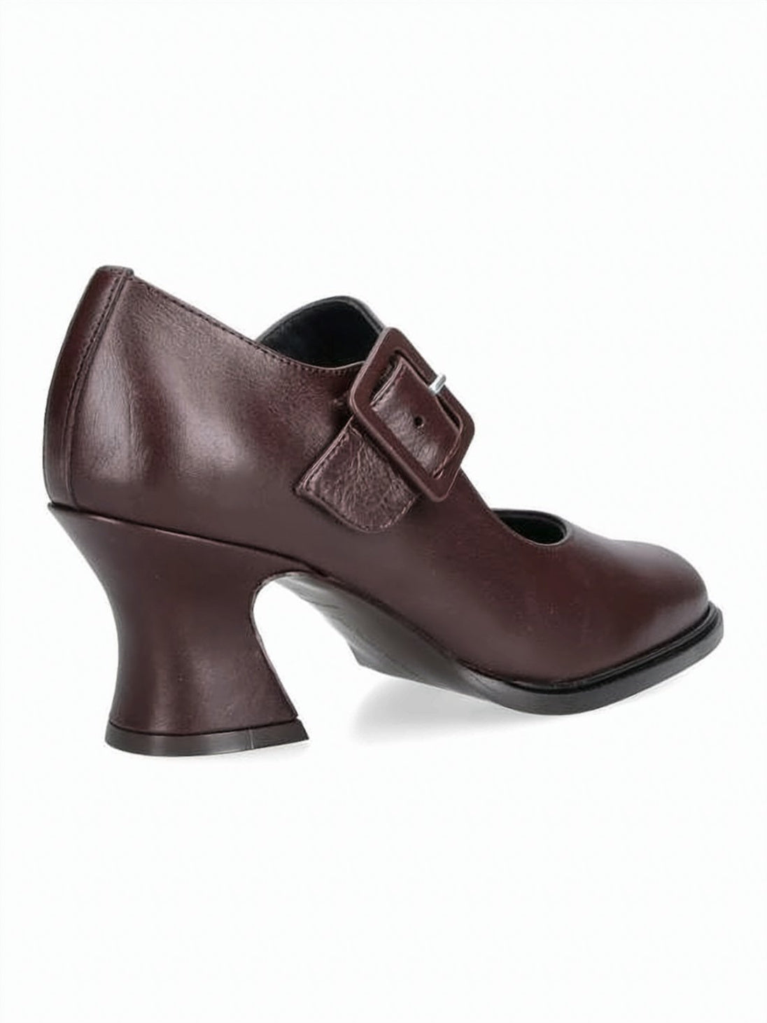 Burgundy Leather Mary Jane Pumps