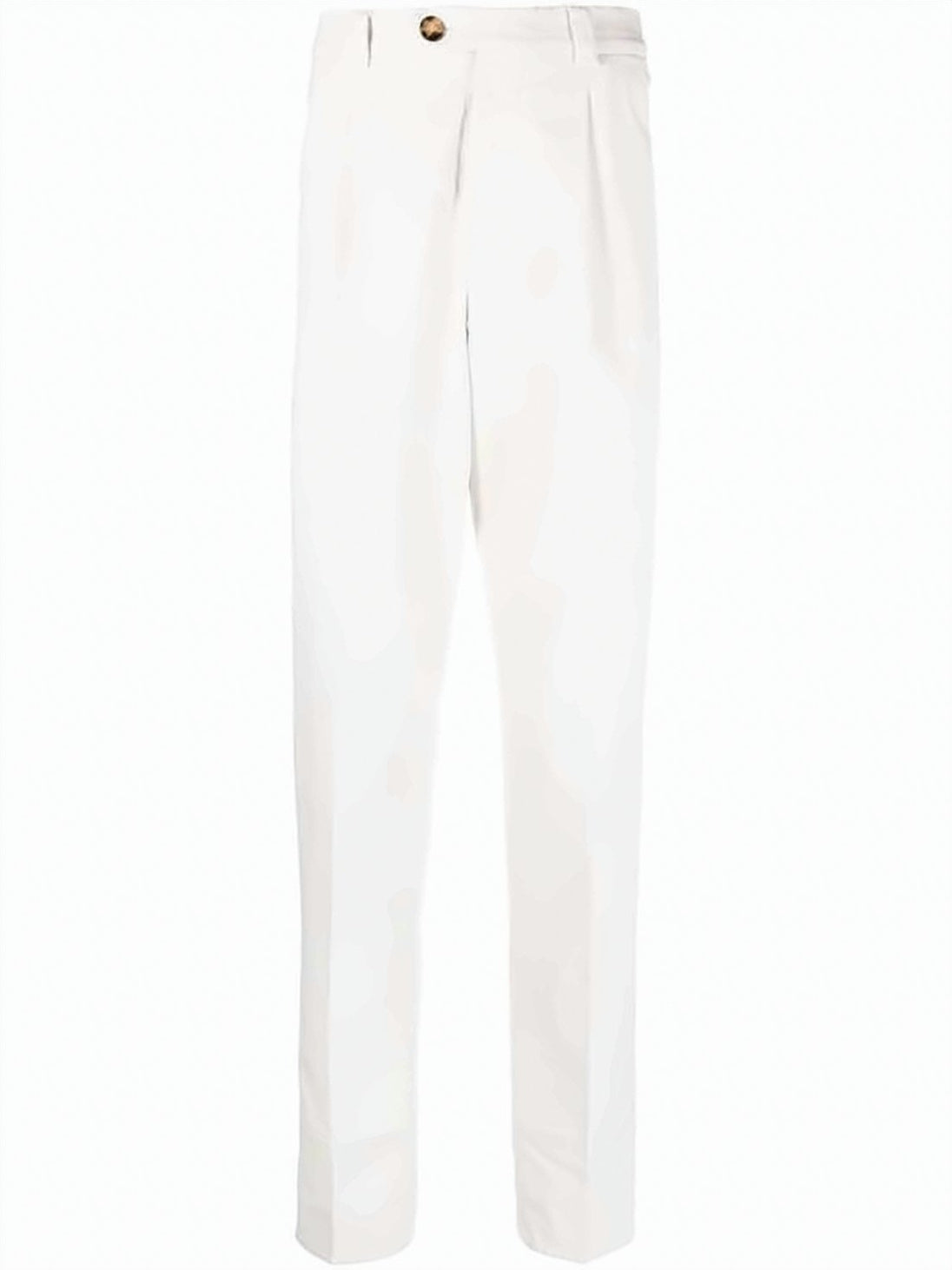 Tailored White Straight Pants